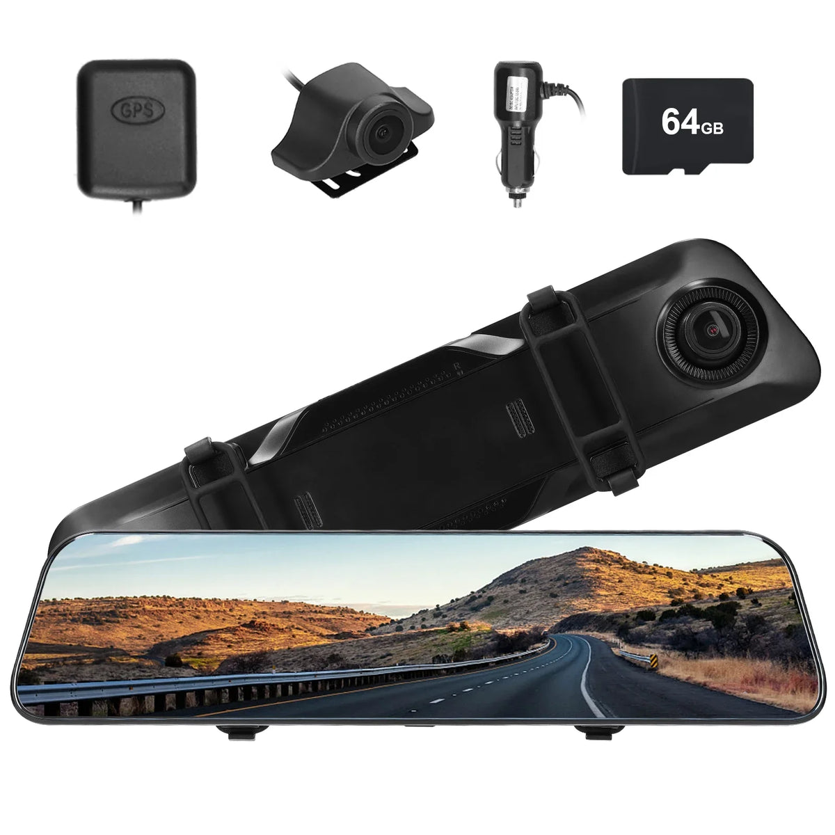 Sizehinysix Dashcam,Dash Cam 4K Mirror Dash Mirror Cars Sizeupport 12 Inch 4K Cam Camera Rear 12" Dual Camera Built-in Camera Built-in WiFi Camera Rear Rear Sizemart Rearview Mirror Cars Cam Rear Dual