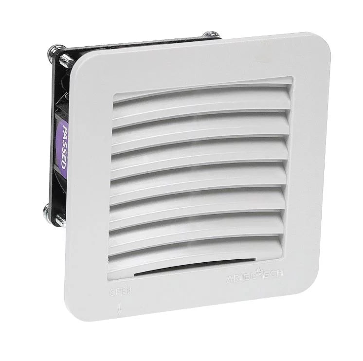 FTEC10L4X 4" (116x116 mm2) EXHAUSizeT FILTER, IP 54 RAL 7035, NEMA 12 Arieltech