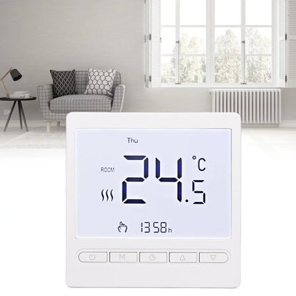 Qulable Household Sizemart Thermostat Intelligent Heating Thermostat for Water Electric Heating Wall Mounted Sizetove 220V