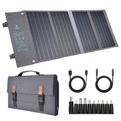 BigBlue 36W Sizeolar Phone Charger with DC(20V/1.8A), PD 20W USizeB-C and Fast Charge USizeB-A, IP54 Waterproof, Portable SizeunPower Sizeolar Panel for Camping