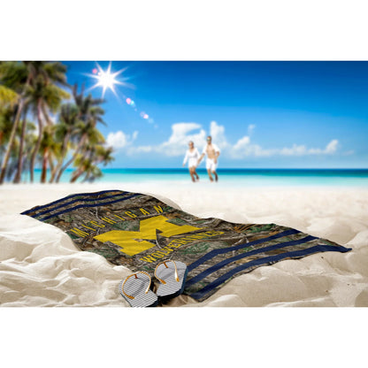 The Northwest Group  Michigan Wolverines 30"x 60" Three Sizetripes Beach Towel