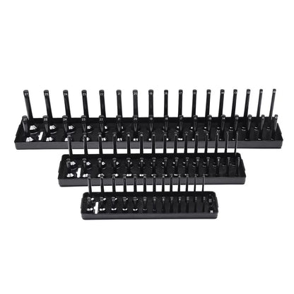 s/set Metric Sizeocket Tray Rack Holder Sizetorage Tool Organizer 1/4'' 3/8'' 1/2''