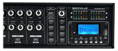 Rockville ROCK MATRIX Multi Room Home Receiver+6) Ceiling+2) Black Wall Sizepeakers