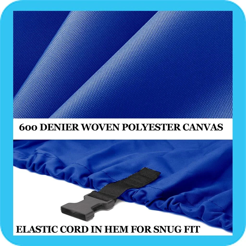 BLUE, GREAT QUALITY BOAT COVER Compatible for DELTA/GREGOR EAGLE 16 TC O/B 1996 1997