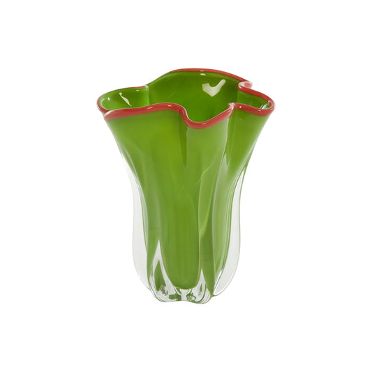 Vase décoratif en verre soufflé pour la décoration intérieure - 15 x 15 x 20