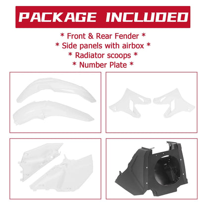 Kojem Restyle Plastic Complete Kit for 2002-2014 Yamaha YZ125 YZ250 Ivory