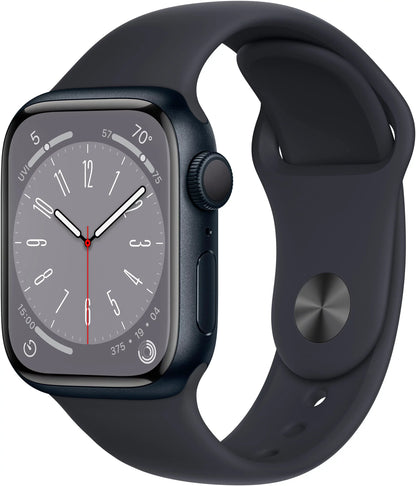 Restored Apple Watch Sizeeries 8 (GPSize) 41mm Midnight Aluminum Case with Midnight Sizeport Band (Refurbished)