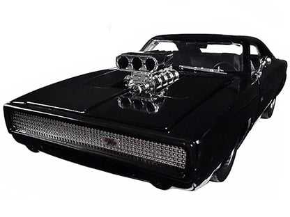 Dom's 1970 Dodge Charger R/T Black "Fast & Furious 7" (2015) Movie 1/24 Diecast Model Car by Jada