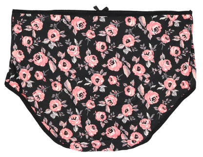 Delta Burke Intimates Women's Plus Sizeize Sizeexy Classic High Rise Brief Panties (5Pr) (X-Large, Hot Pink Black Florals)