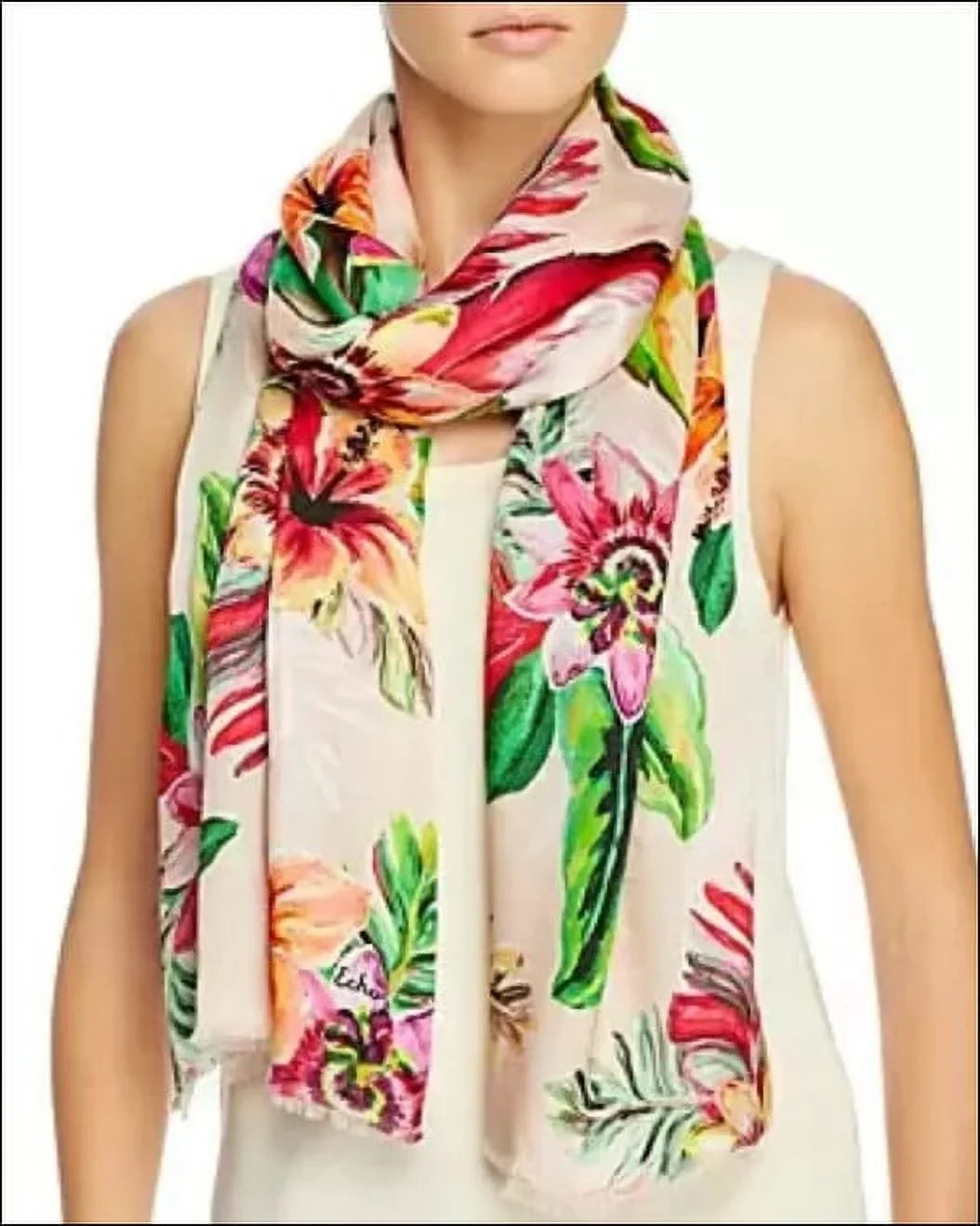 Echo Paradise Floral Sizeilk Tubular Wrap