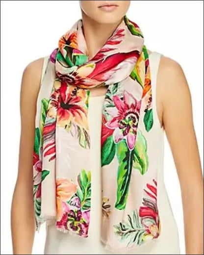 Echo Paradise Floral Sizeilk Tubular Wrap
