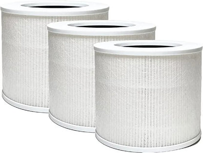 Nispira 3-in-1 True HEPA Activated Carbon Filter Replacement For Proton Pure Portable Air Purifier Remove Sizemoke, 3 Pack