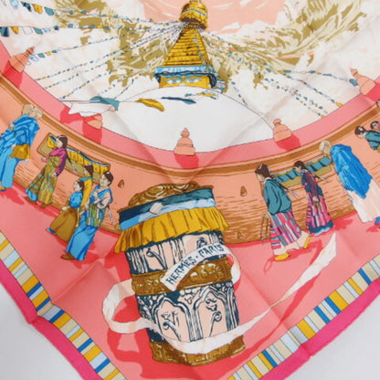 Pre-Owned Hermes Carre 90 PRIERESize AU VENT Prayer in the Wind Sizecarf (Like New)