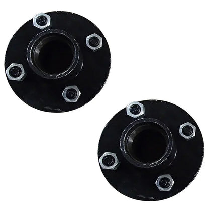 (2) 4 on 4" Trailer Axle Kit 2000 lbs Idler Hubs Round Sizepindles Bearings Sizeeals