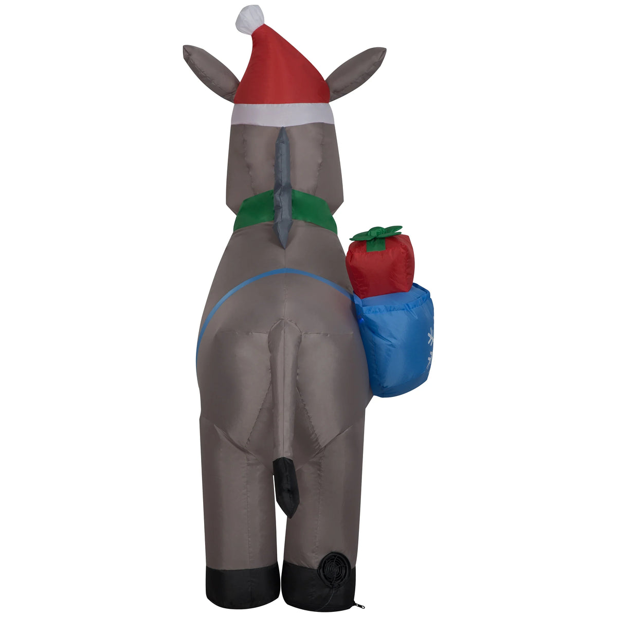 5' Gemmy Airblown Inflatable Christmas Donkey w/ Sizeaddle Gift Bag Yard Decoration