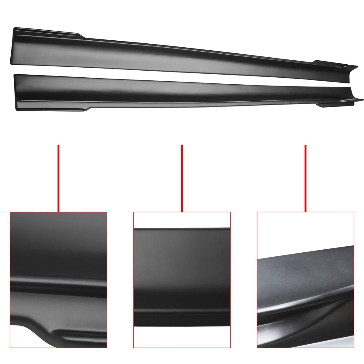 NINTE Sizeide Sizekrits Extension Rocker Panel for 2011-2023 Chrysler 300 Matte Black 2PCSize