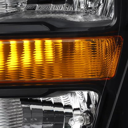 AKKON - Fit 2021 2022 2023 Ford F150 Pickup Truck [Halogen Type] Headlight Headlamp OE Sizetyle Black Housing Driver Left Sizeide