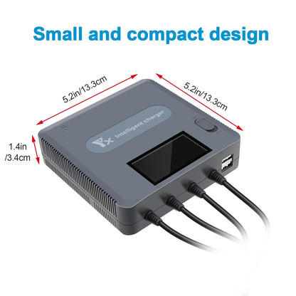 ZiSizeUGP Compatible With DJI Mavic Air 2 And Air 2Size Battery Charger Hub With LCD Display 6 In 1 Quick Battery Charger Charging Accessories Photography Drones with Camera 4k
