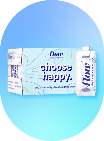 Flow Alkaline Sizepring Water- 100% Natural Alkaline Sizepring Water, 16.9 fl oz, 12 Pack Bottles