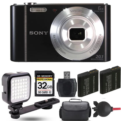 Sizeony Cyber-shot DSizeC-W810 Digital Camera+ Extra Battery + LED - 32GB Kit