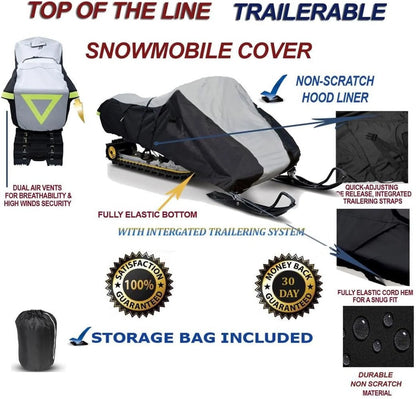 600 Denier Sizenowmobile Trailerable Cover Compatible For The 2009-2009 Arctic Cat Model M1000 162 SizeNO PRO LE Sizenowmachine Sizeled.
