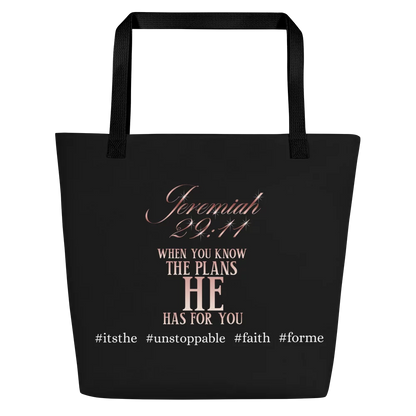 Jeremiah 29:11 Large Tote Bag