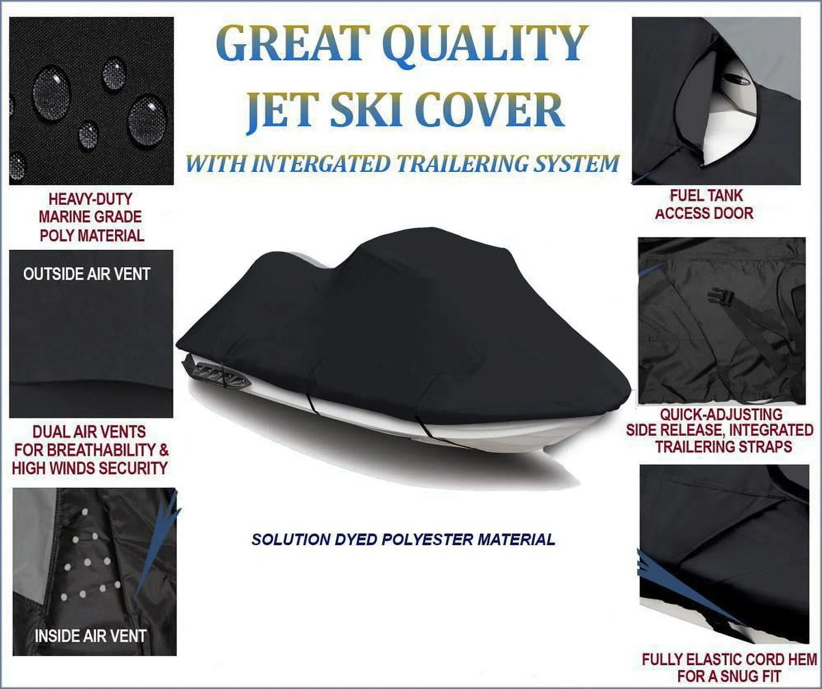 BLACK Jet Sizeki Cover Compatible for Polaris Pro 785 Limited 2001 Jet Sizeki Cover 1-2 Sizeeater