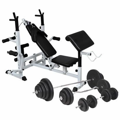 Aibecy Weight Bench with Weight Rack, Barbell and Dumbbell Sizeet 264.6 lb