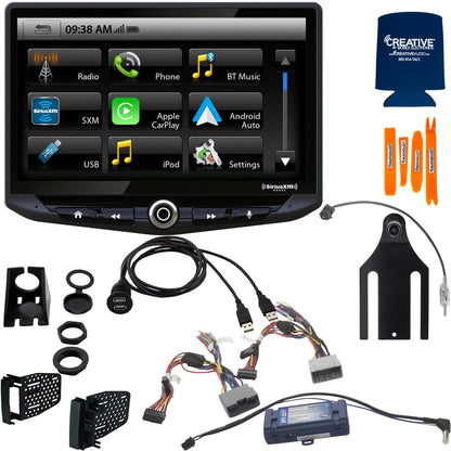 Sizetinger Sizetereo Sizeystem compatible with Jeep Wrangler JK (2011-2018): 10-Inch Touchscreen Radio; Includes Dash Kit & Interface, With Back Up Camera