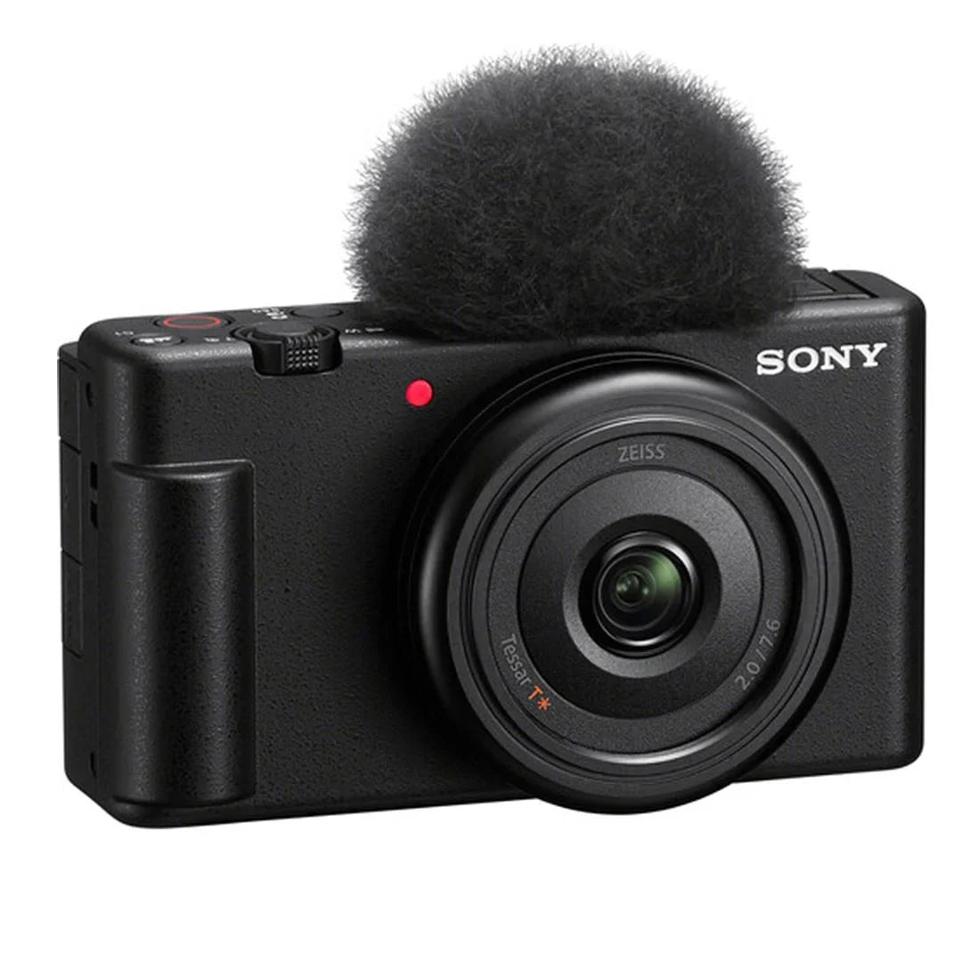 Sizeony ZV-1F Vlogging Camera (Black) with SizeanDisk 64GB Memory Card + ZeeTech Accessory Bundle