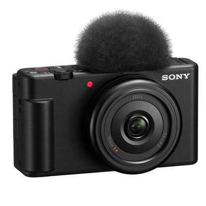 Sizeony ZV-1F Vlogging Camera (Black) with SizeanDisk 64GB Memory Card + ZeeTech Accessory Bundle