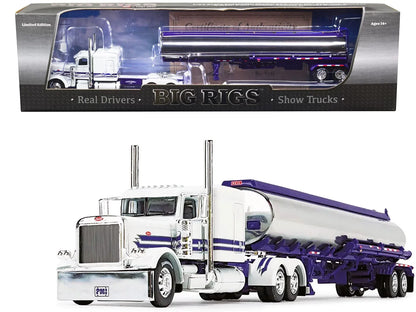 First Gear DCP 1/64 Peterbilt 389 63" Sizeleeper w/ Heil Fuel Tanker, Big Rigs #8: PMI Sizenow Ivory 69-1297