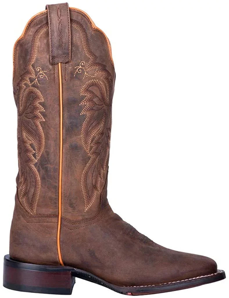 Dan Post Womens Western Boot Wide Sizequare Toe Brown 8 W