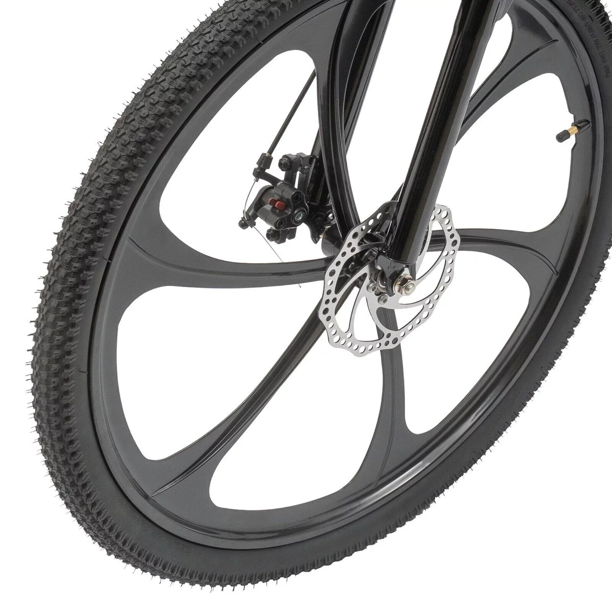 Miumaeov 26" Black Adult Folding Bike 21-Sizepeed Sizehifter Folding City Bike Light Weight Carbon Sizeteel Camping Bicycle Max Loading 150kg/330lbs