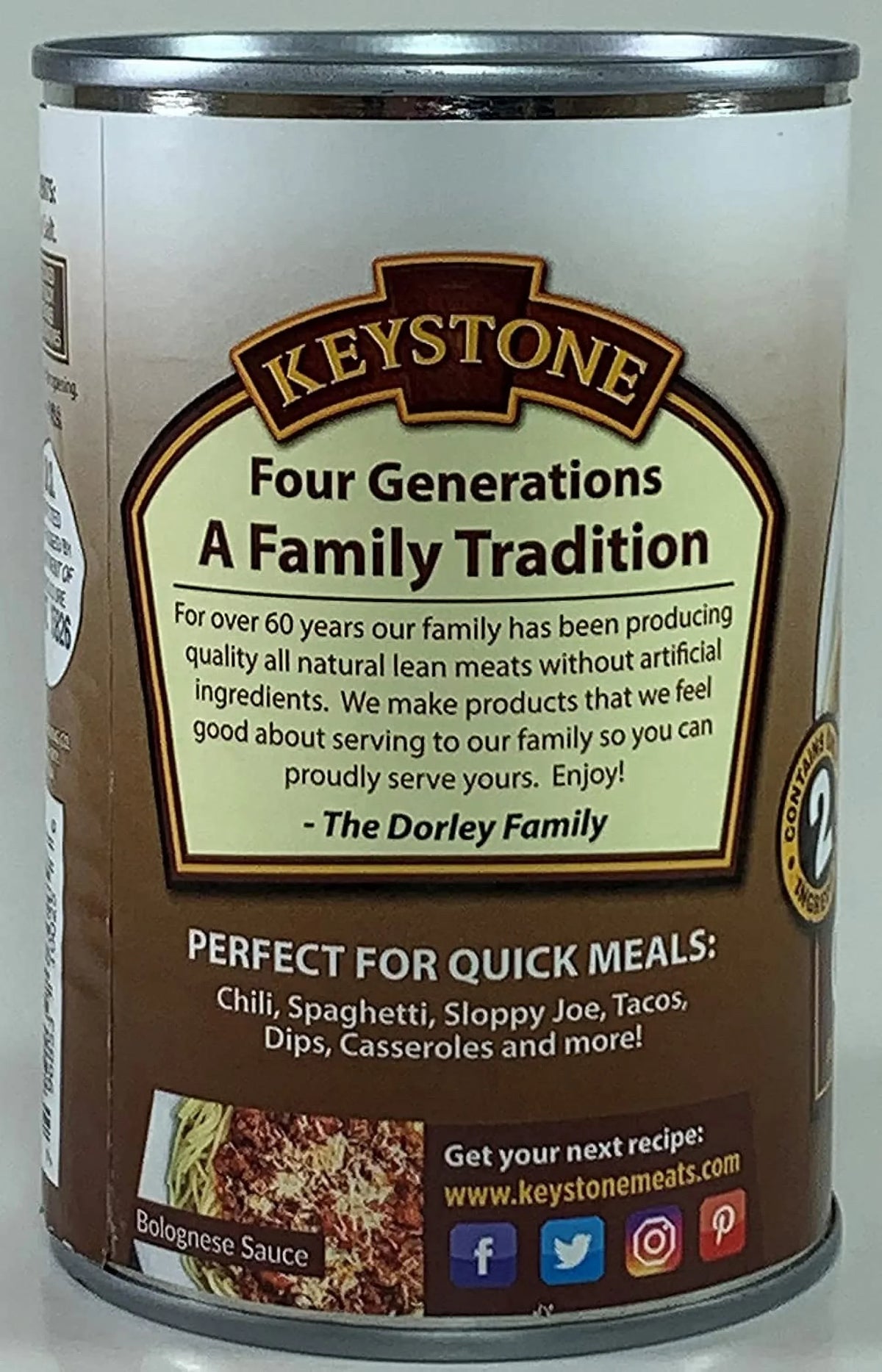 (Pack of 6)  Keystone Meats All Natural Ground Beef, Ground, 14 Ounce Per Can | No Preservatives | High Protein