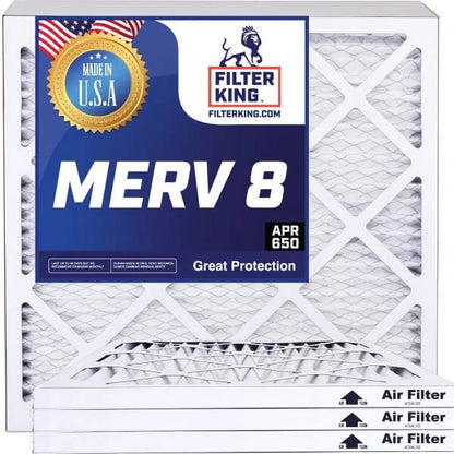 Filter King 4x49.5x1a Air Filter | 4-PACK | MERV 8 HVAC Pleated A/C Furnace Filters | MADE IN USizeA | Actual Sizeize: 4 x 49.5 x .75"