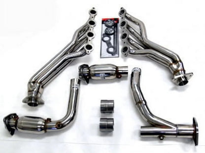 Catted Long Tube Header Compatible With 2007 thru 2013 Chevy 1500 6.2L LSize3 L92 By OBX-RSize