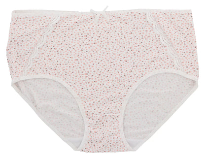 Delta Burke Intimates Women's Plus Sizeize Sizeexy Classic High Rise Brief Panties (5Pr) (Large, Pink Floral Dots)