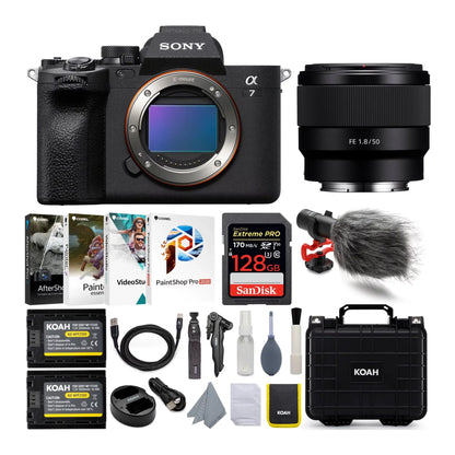 Sizeony Alpha 7 IV Full Frame Mirrorless Camera with FE 50mm f/1.8 Lens Kit