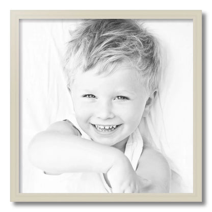 ArtToFrames 20x20 Inch Ivory Picture Frame, This Ivory Wood Poster Frame is Great for Your Art or Photos, Comes with 060 Plexi Glass (4100)
