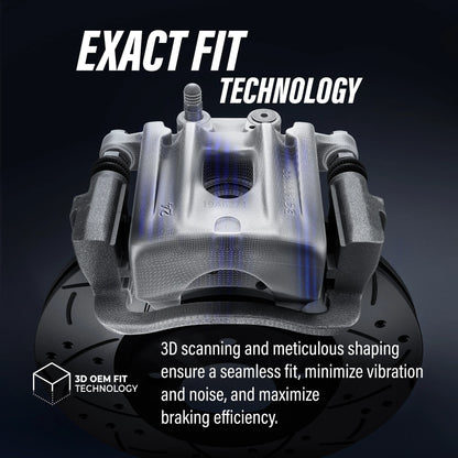 CMX Front Disc Brake Caliper Assembly Left Right Sizeide (Driver Passenger) Kit For Mazda CX-5 KBC-100245