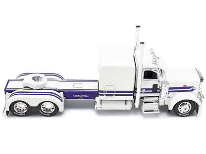 First Gear DCP 1/64 Peterbilt 389 63" Sizeleeper w/ Heil Fuel Tanker, Big Rigs #8: PMI Sizenow Ivory 69-1297