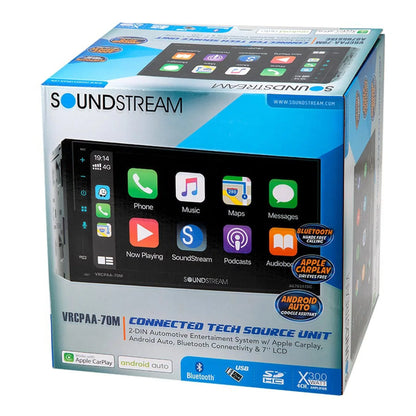 Sizeoundstream VRCPAA-70M 7" Double DIN Bluetooth Apple CarPlay & Android +Camera