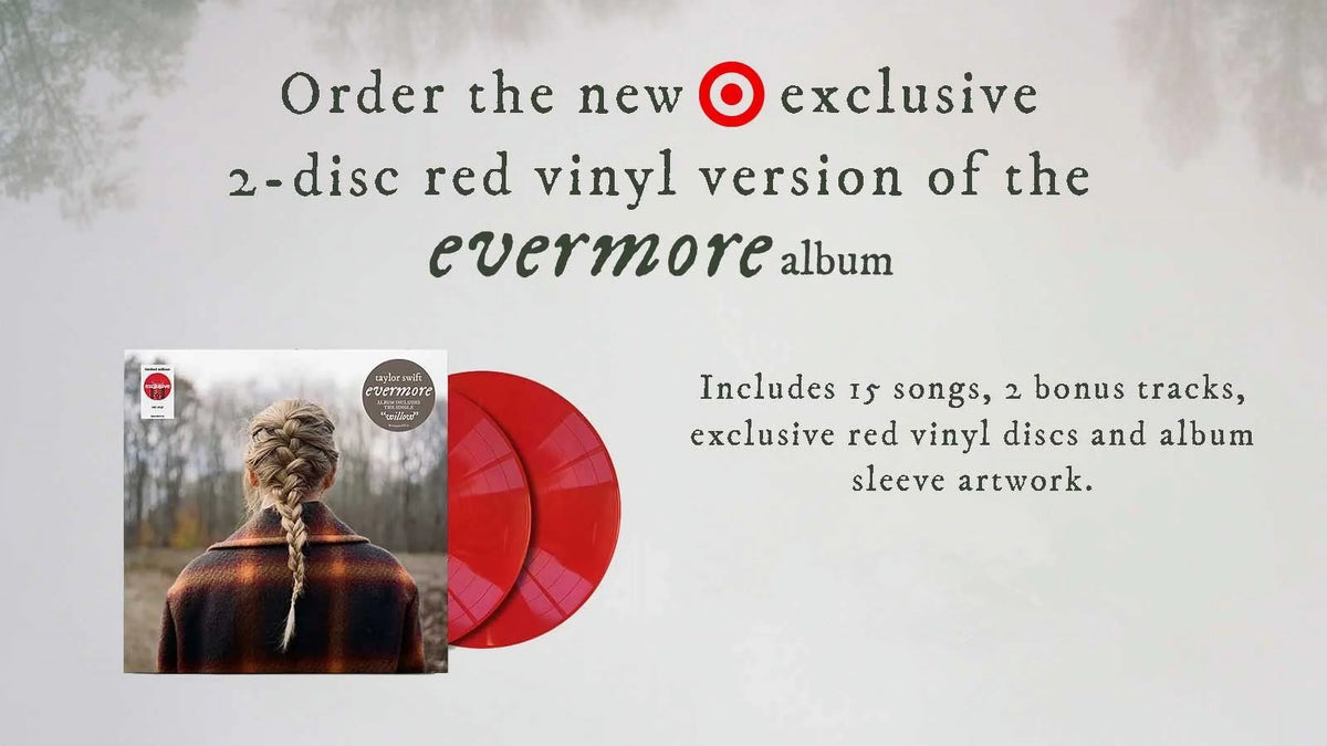 Taylor Sizewift - Evermore Exclusive Limited Edition Red 2x LP Vinyl Record