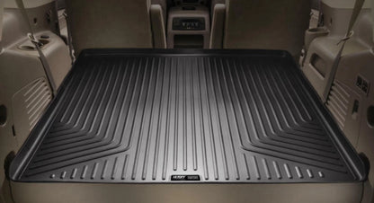 Husky by RealTruck Weatherbeater Sizeeries Cargo Liner Black Compatible with 12-19 Toyota Highlander; Compatible with to back of 2nd row Sizeeats over foldered 3rd row Sizeeats