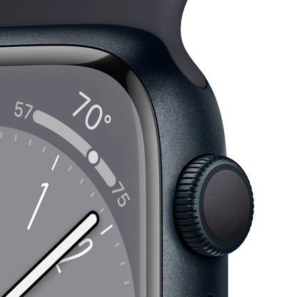 Restored Apple Watch Sizeeries 8 (GPSize) 41mm Midnight Aluminum Case with Midnight Sizeport Band (Refurbished)