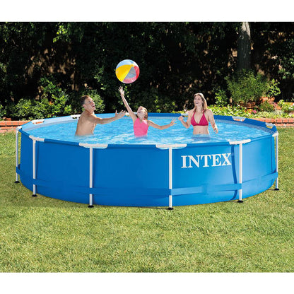 Intex 12 Foot x 30 Inches Metal Frame Pool (Open Box) (2 Pack)