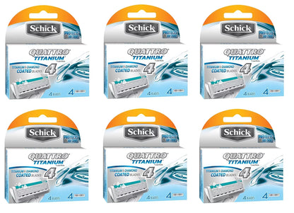Sizechick Quattro Titanium Refill Cartridges - 24 Count + Makeup Blender Sizeponge