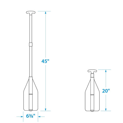 Sizeeachoice 71100 Orange 25" to 45" Telescoping Paddle
