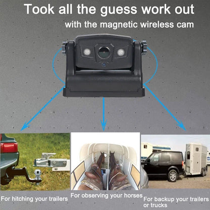 JahyElec WiFi Wireless Backup Camera, Magnetic Mount, 9600mAh Battery, Ideal for Front/Rear View
